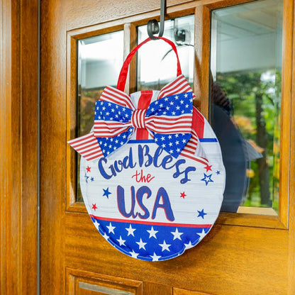 Bless The USA Bow Door Decor