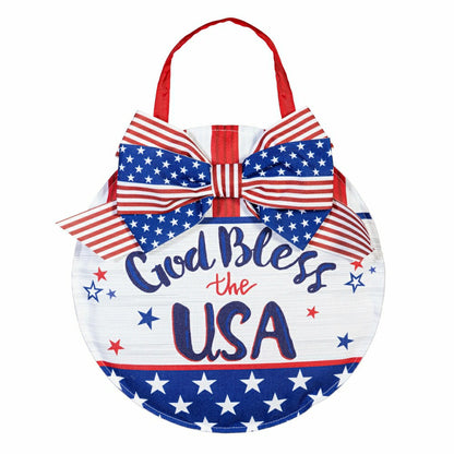 Bless The USA Bow Door Decor