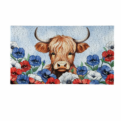 American Classic Highland Cow PVC Trapper Mat, 28"x16"