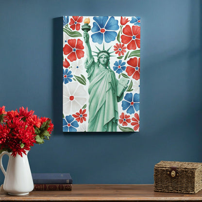 Red White & Bloom Indoor Wood Wall Décor, Statue of Liberty 24"x16"