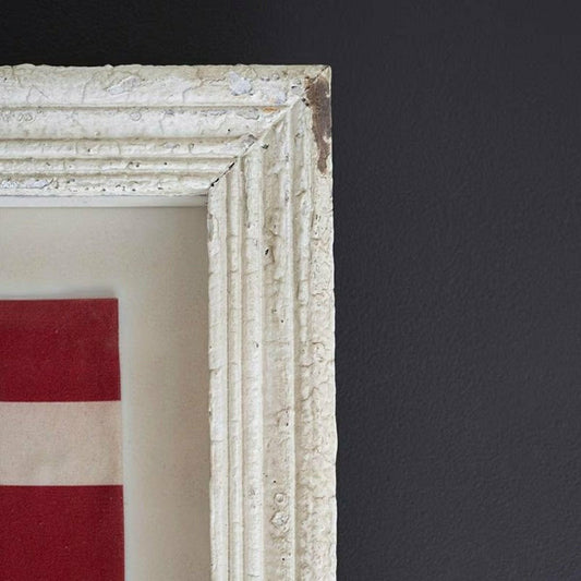 Large Framed American Flag Under Glass