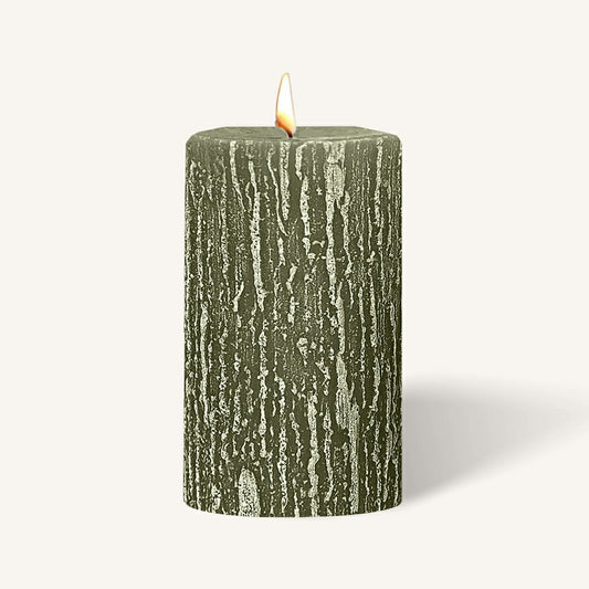 Timberline Pillar Candles - Olive Green - 6 Pack