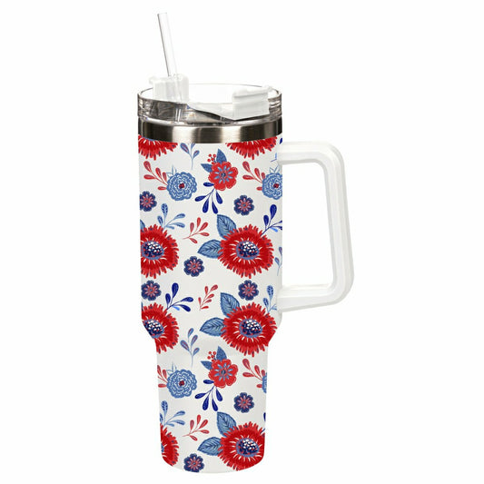 Red, White, & Bloom Tumbler Canyon Cup Double Wall Stainless Steel, Re