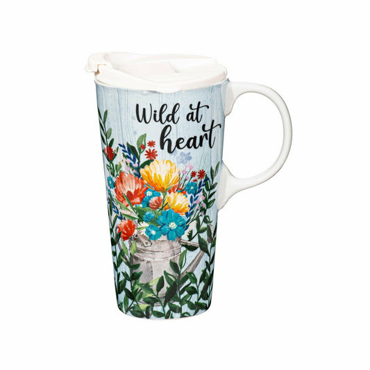 Wild At Heart Watering Can Ceramic Perfect Cup, 17oz, Gift Box