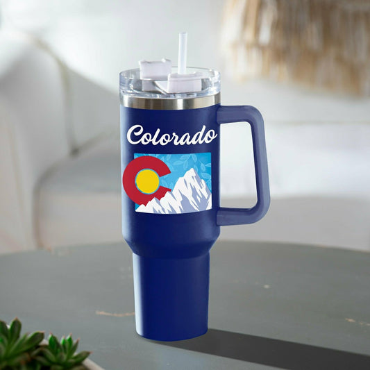 Double Wall Stainless Steel Canyon Cup w/ Straw, 40oz, Gift Box