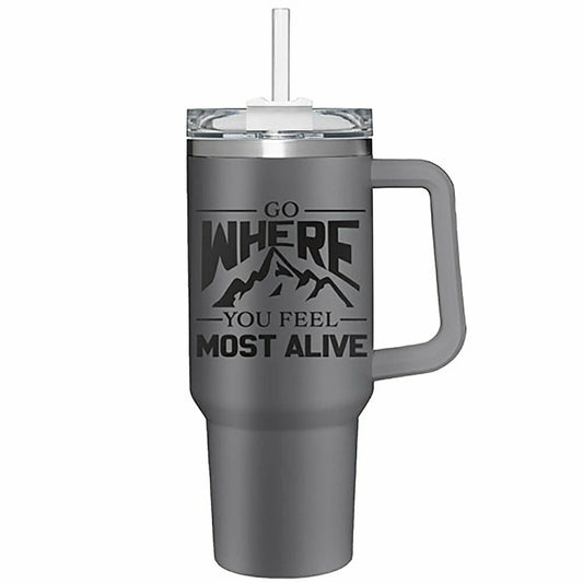 Go Where You Feel Most Alive Canyon Cup, Double Wall Stainless Steel w