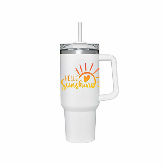 Tumbler Stainless-Steel Canyon Cup w/ Straw, Hello Sunshine, 40oz, Gif