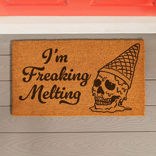 Summerween I'm Freaking Melting Coir Mat, 28"x16"