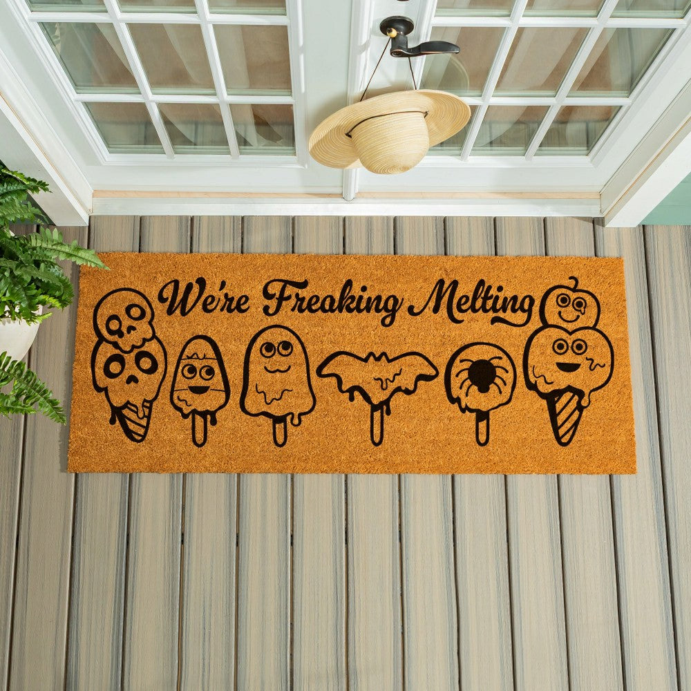 Summerween We're Freaking Coir Mat, 60"x24"