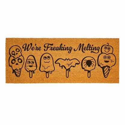 Summerween We're Freaking Coir Mat, 60"x24"