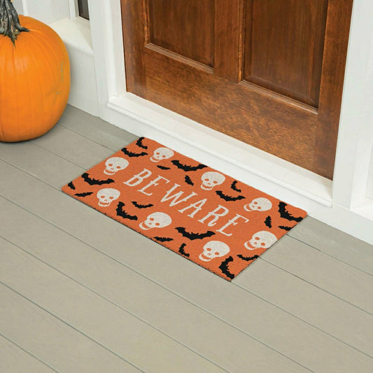 Be Ware Spooky PVC Trapper Doormat, 28"x16"