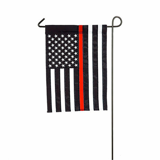 Thin Red Line Garden Applique Flag