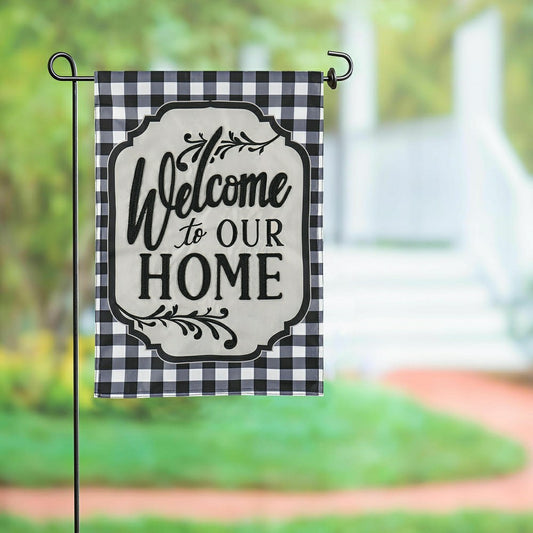 Classic Welcome Home Applique Garden Flag