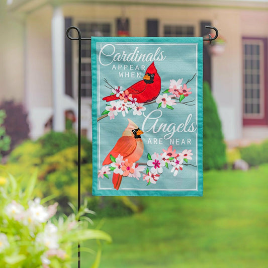 Angels are Near Linen Garden Flag