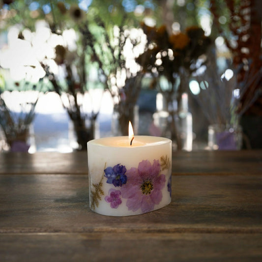 Roman Lavender Petite Oval Botanical Candle