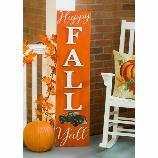 Double-Sided Fall/Holiday Greeting Wooden Standing Porch Leaner