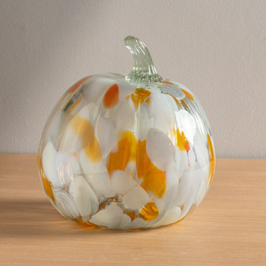 Large Recycled Glass Pumpkin