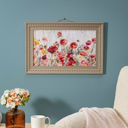 Petal & Plow Indoor Wall Decor, Wood, Flowers in Frame Wall Décor, 24"
