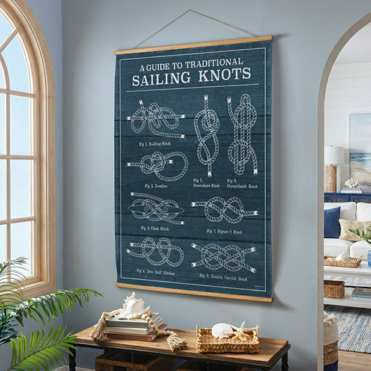 Seaside Retreat Indoor Wall Décor Canvas Tapestry, Sailing Knots
