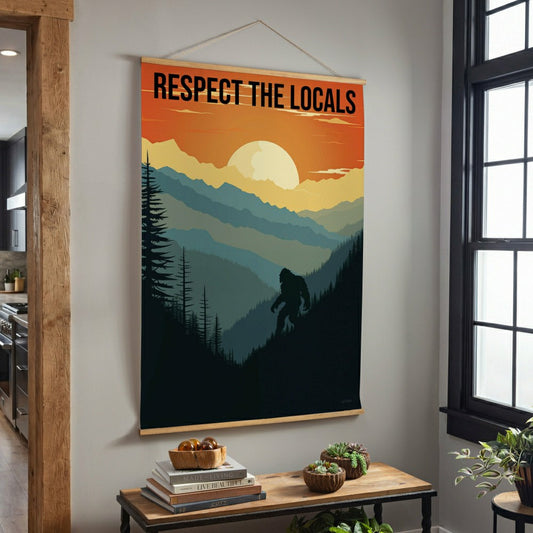 High Country Indoor Wall Décor Canvas Tapestry, Respect The Locals