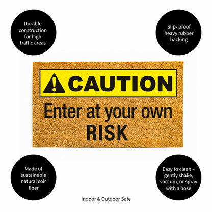 Caution Coir Mat