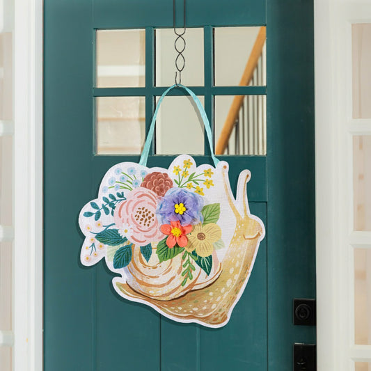 What She Shed Blooming Snail Door Decor