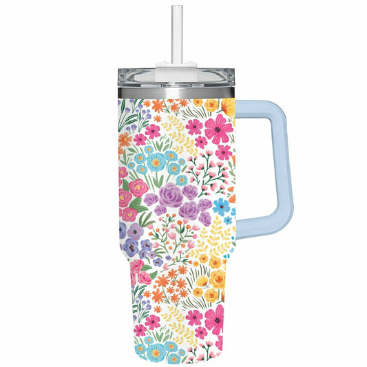 Hop Into Spring Tumbler Canyon Cup Double Wall Stainless Steel, Floral