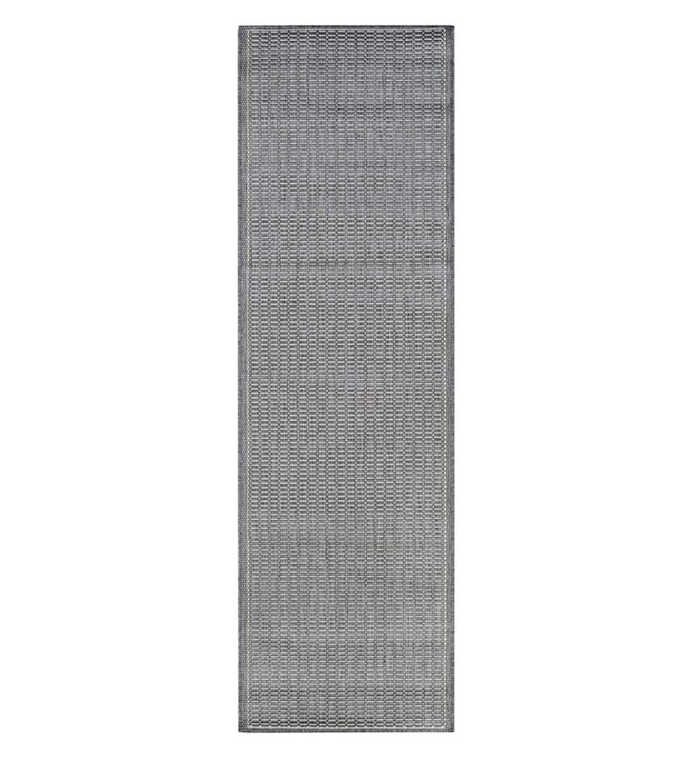 Plow &amp; Hearth Synthetic Rugs | Indoor Living Veranda Textured Indoor/Outdoor Polypropylene Rug, 2'3" X 11'9" Runner - Black