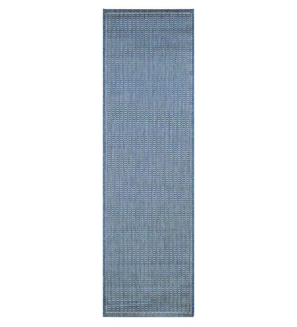 Plow &amp; Hearth Synthetic Rugs | Indoor Living Veranda Textured Indoor/Outdoor Polypropylene Rug, 2'3" X 11'9" Runner - Black