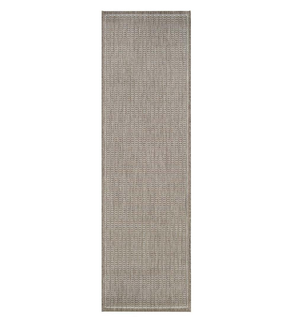 Plow &amp; Hearth Synthetic Rugs | Indoor Living Veranda Textured Indoor/Outdoor Polypropylene Rug, 2'3" X 11'9" Runner - Black