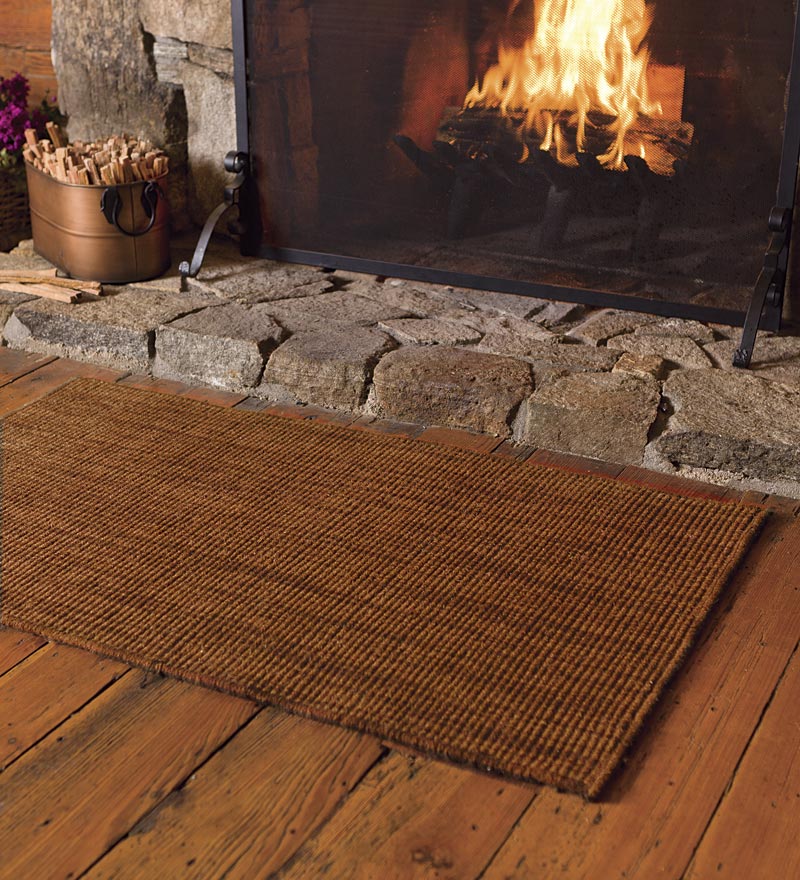 Plow &amp; Hearth Hearth Rugs | Fireplace &amp; Hearth Wool Blend Dalton Rug, 3'6"X 5'6" - Ash