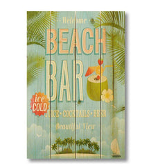 Plow &amp; Hearth Home Accents | Indoor Living Handcrafted Beach Bar Wall Sign By Wile E. Wood Art&amp;Trade;