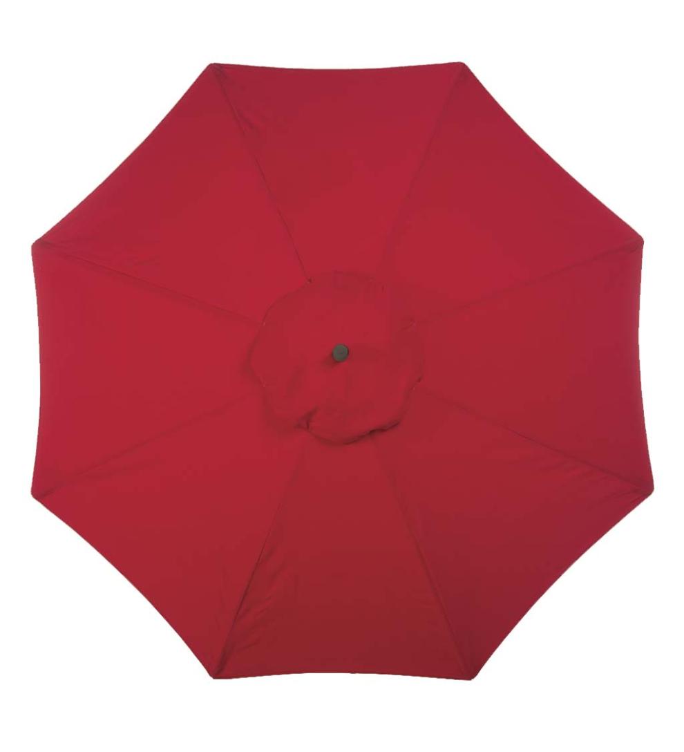 Plow &amp; Hearth Shades &amp; Umbrellas | Outdoor Living Deluxe 9' Aluminum Umbrella With Sunbrella Canopy - Black