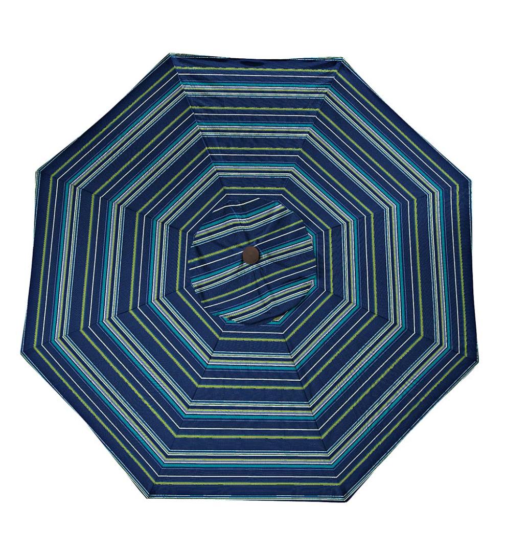 Plow &amp; Hearth Shades &amp; Umbrellas | Outdoor Living Deluxe 9' Aluminum Umbrella With Sunbrella Canopy - Black