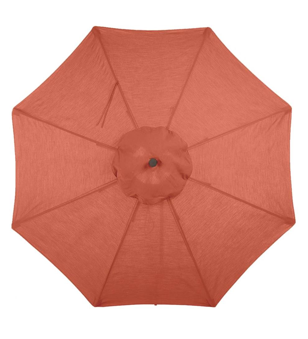 Plow &amp; Hearth Shades &amp; Umbrellas | Outdoor Living Deluxe 9' Aluminum Umbrella With Sunbrella Canopy - Black