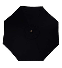 Plow &amp; Hearth Shades &amp; Umbrellas | Outdoor Living Deluxe 9' Aluminum Umbrella With Sunbrella Canopy - Black