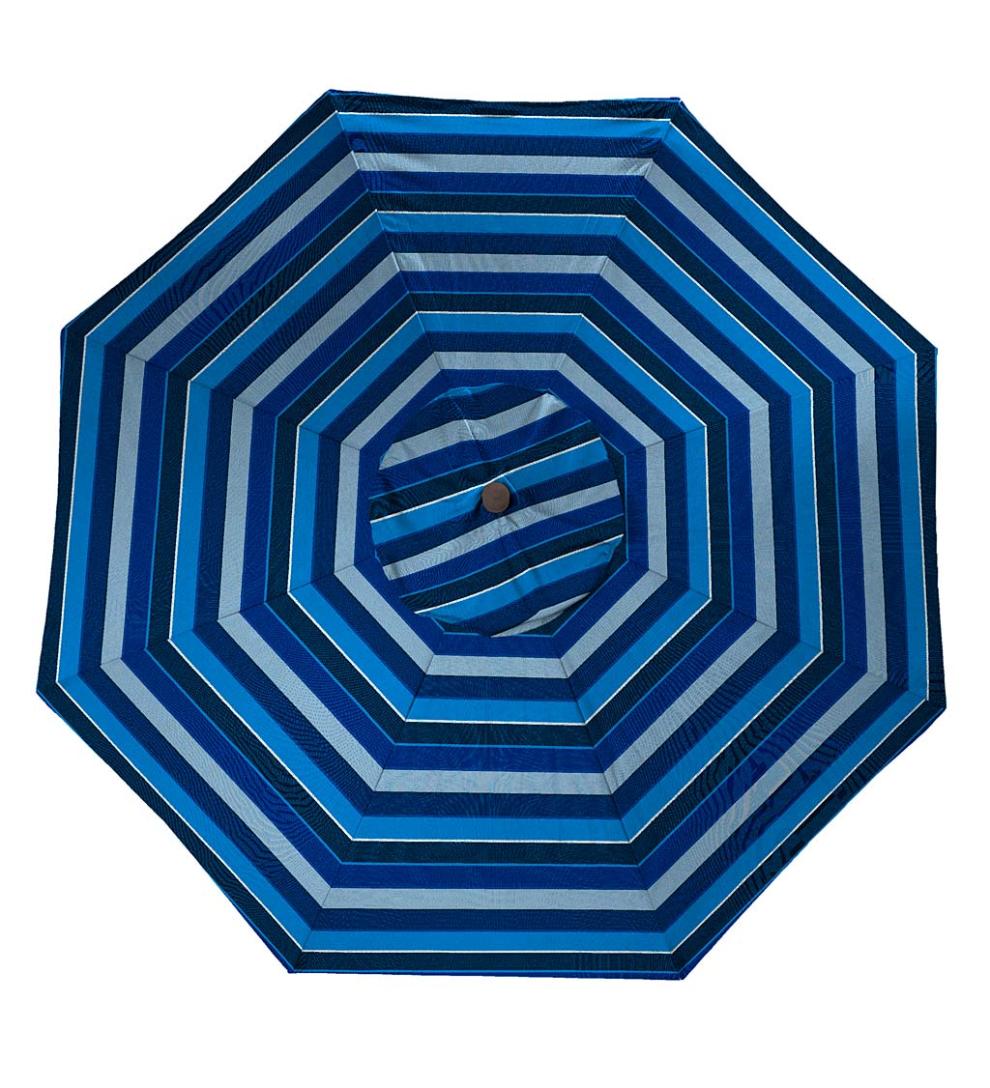 Plow &amp; Hearth Shades &amp; Umbrellas | Outdoor Living Deluxe 9' Aluminum Umbrella With Sunbrella Canopy - Black