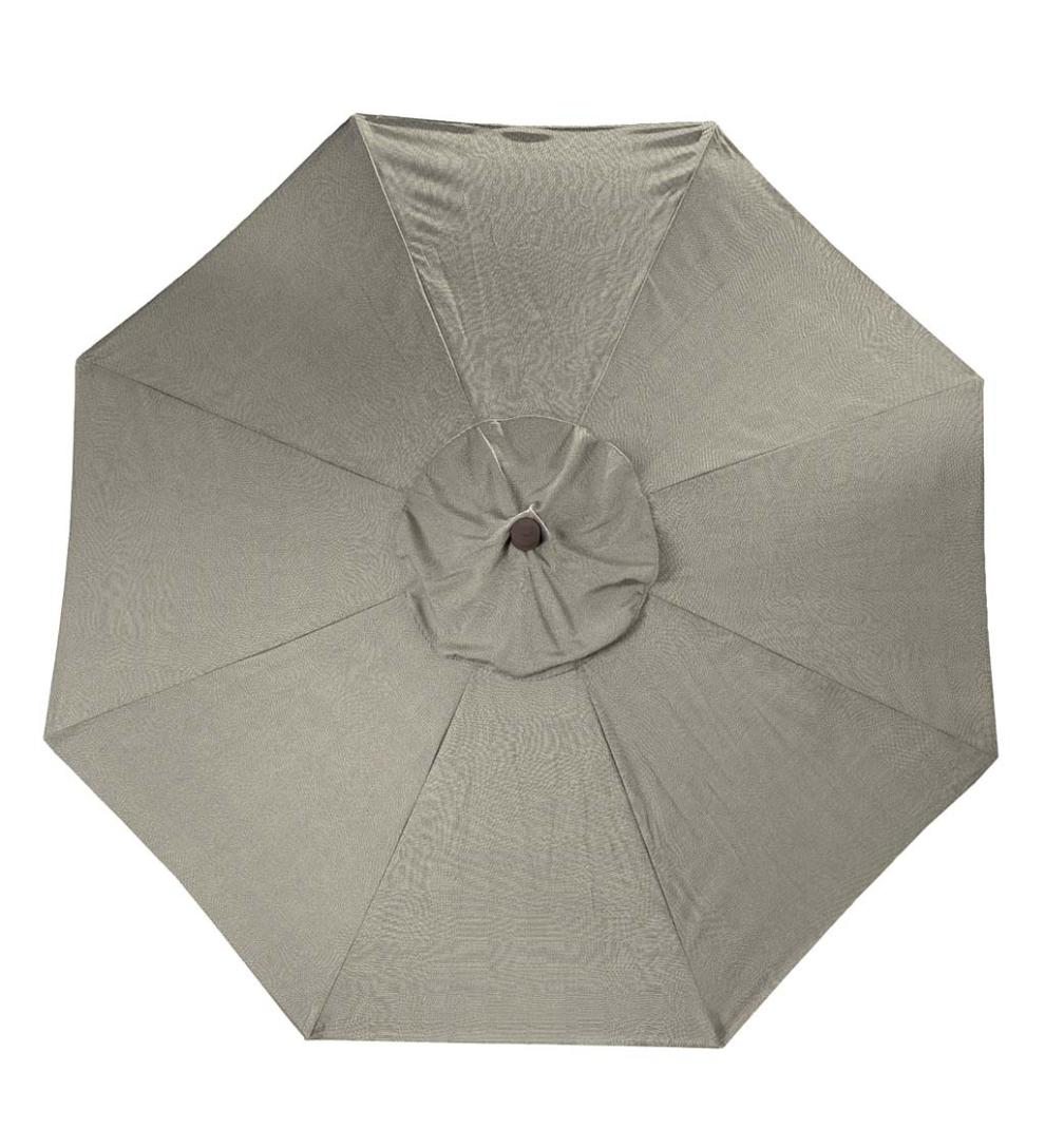 Plow &amp; Hearth Shades &amp; Umbrellas | Outdoor Living Deluxe 9' Aluminum Umbrella With Sunbrella Canopy - Black