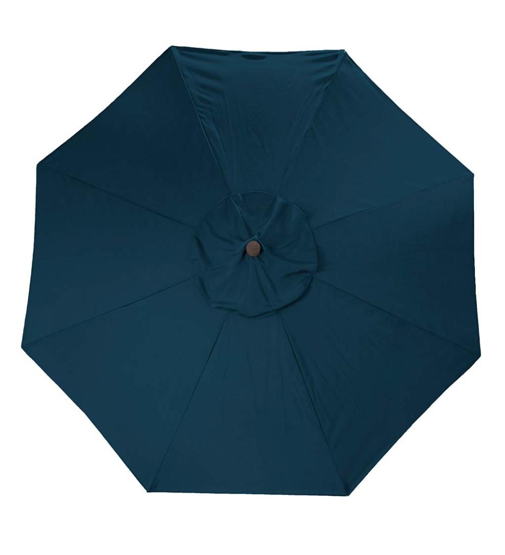 Plow &amp; Hearth Shades &amp; Umbrellas | Outdoor Living Deluxe 9' Aluminum Umbrella With Sunbrella Canopy - Black