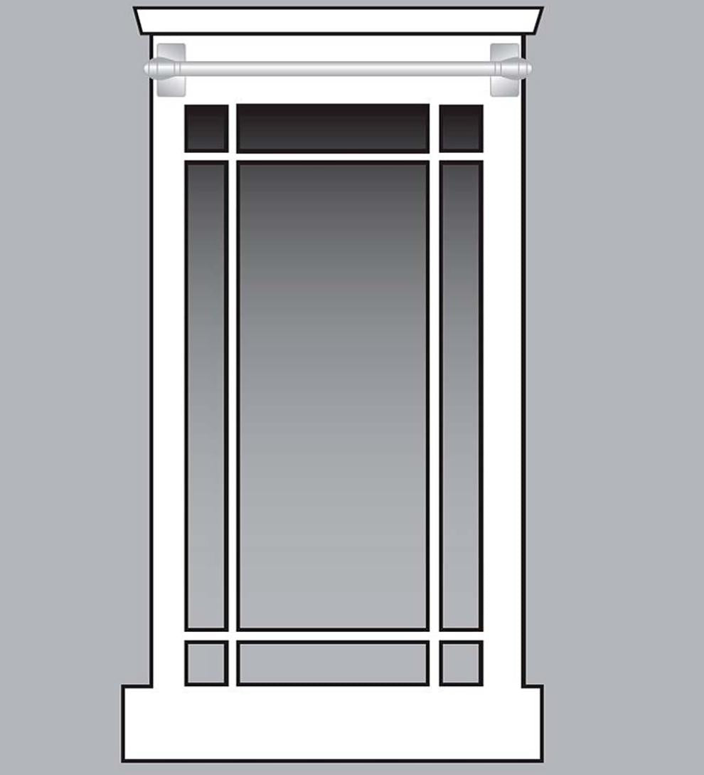 Plow &amp; Hearth Curtain Rods &amp; Hardware | Indoor Living Adjustable Magnetic Curtain Rod, 15-28" - Antique Brass