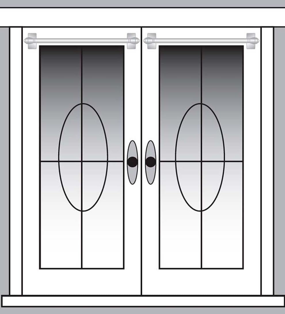 Plow &amp; Hearth Curtain Rods &amp; Hardware | Indoor Living Adjustable Magnetic Curtain Rod, 15-28" - Antique Brass