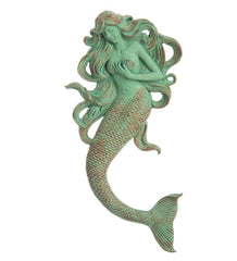 Plow &amp; Hearth Home Accents | Indoor Living Verdigris Mermaid Wall D&Eacute;Cor