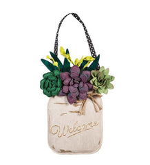 Plow &amp; Hearth Home Accents | Indoor Living Succulents Mason Jar Door D&Eacute;Cor