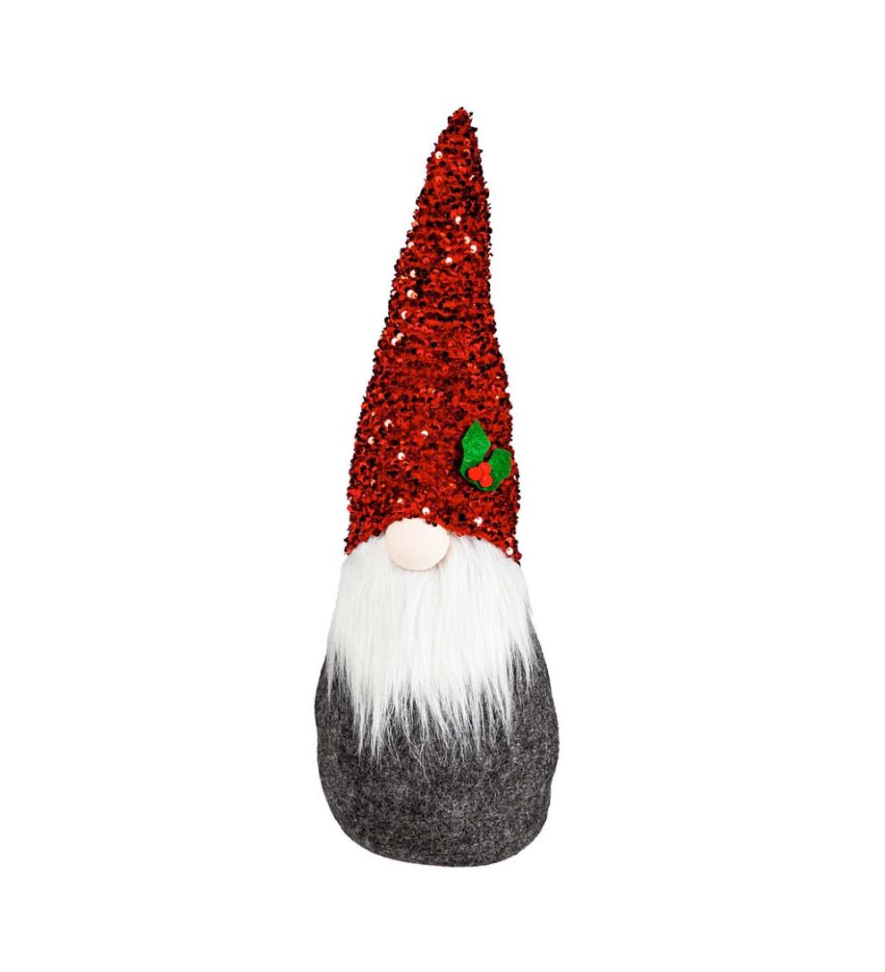 Plow &amp; Hearth Home Accents | Indoor Living Holiday Sparkle Plush Gnome Table D&Eacute;Cor, Set Of 2