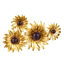 Plow &amp; Hearth Garden Accents | Indoor Living Sunflower Metal Wall D&Eacute;Cor