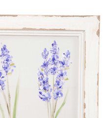 Plow &amp; Hearth Home Accents | Indoor Living Hand-Painted Lilacs Screen Wood Frame Wall D&Eacute;Cor