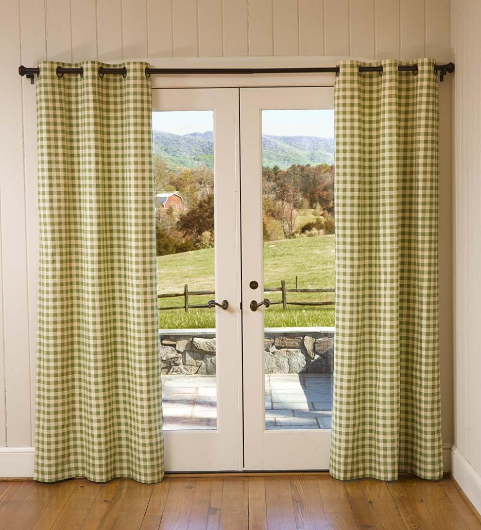 Plow &amp; Hearth Valances | Indoor Living Thermalogic Energy Efficient Insulated Check Grommet-Top Curtain Pairs