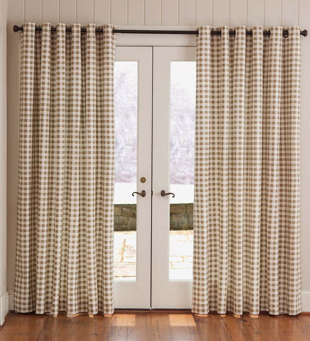 Plow &amp; Hearth Valances | Indoor Living Thermalogic Energy Efficient Insulated Check Grommet-Top Curtain Pairs