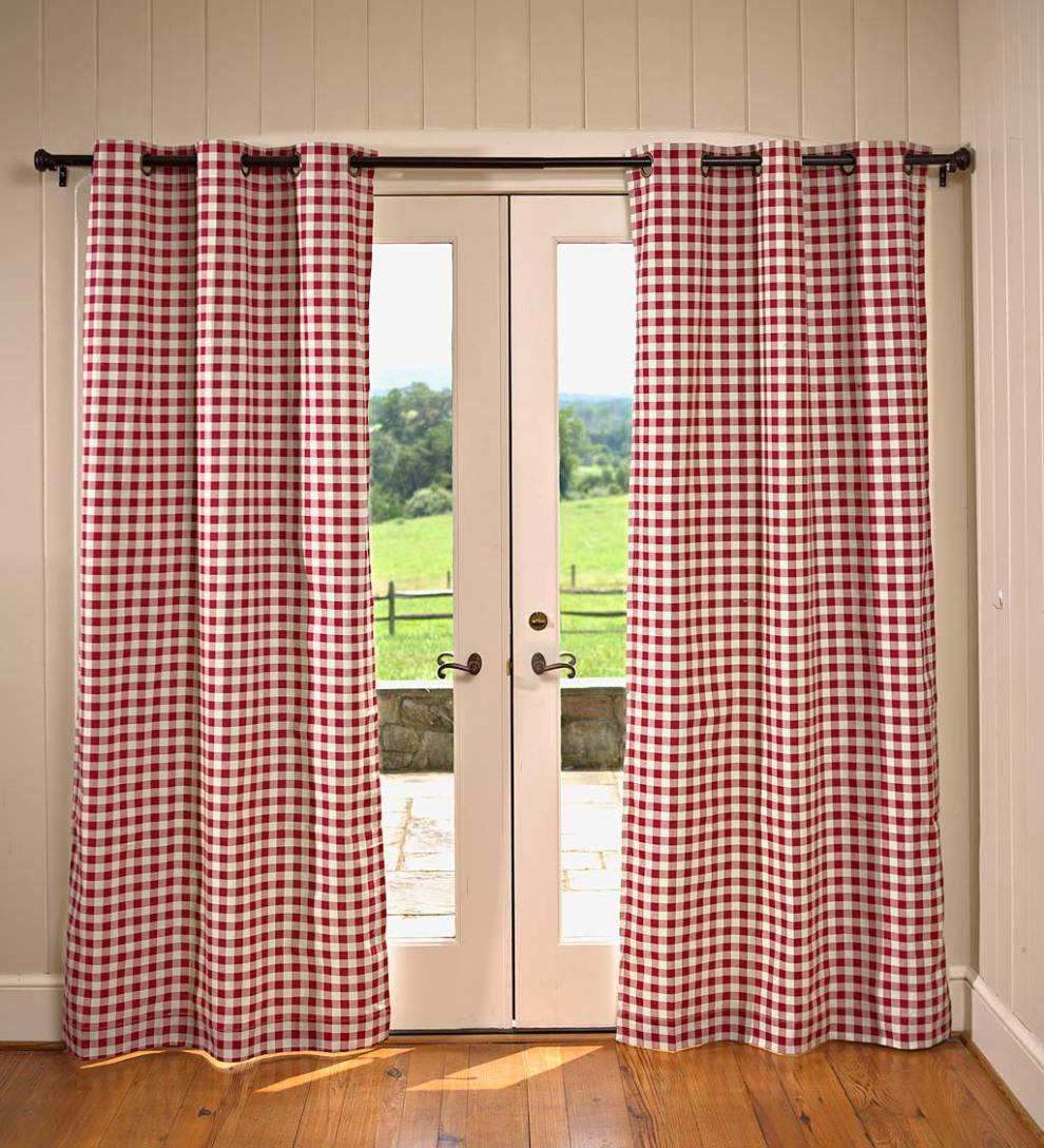 Plow &amp; Hearth Valances | Indoor Living Thermalogic Energy Efficient Insulated Check Grommet-Top Curtain Pairs