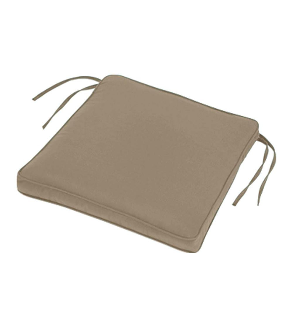 Plow &amp; Hearth Outdoor Furniture Cushions | Outdoor Living Sunbrella Tapered Rocker Seat Cushion With Ties, 21" Front/17" Back X 19" X 3" - Bandana